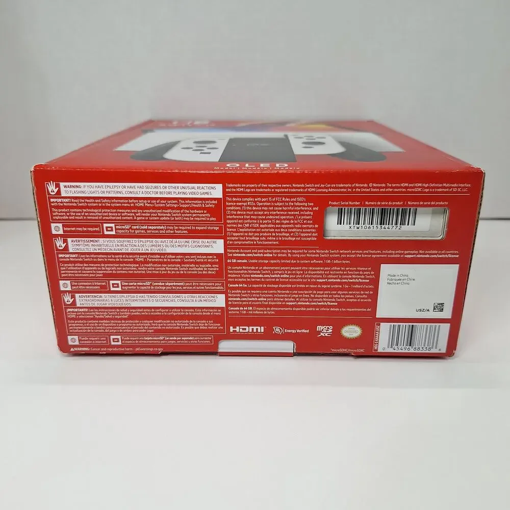 Nintendo Switch OLED White 64GB HEG-001 Empty Box & Packaging - No Game Console